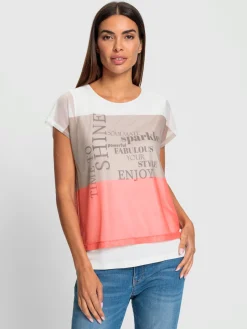 Rick Cardona T-Shirts<T-shirt imprimé aspect 2 en 1 tendance