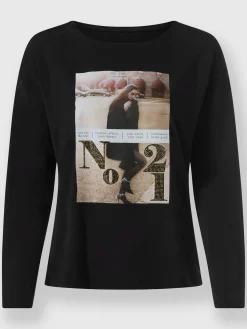 Rick Cardona T-Shirts<T-shirt imprimé avec pierres brillantes fantaisie