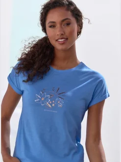 Vivance T-Shirts<T-shirt imprimé brillant, doré et estival devant