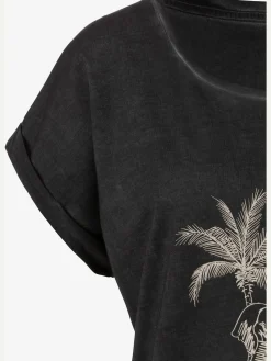 Vivance T-Shirts<T-shirt imprimé devant avec éléphant et palmiers