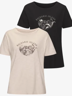 Vivance T-Shirts<T-shirt imprimé devant estival avec détails brillants