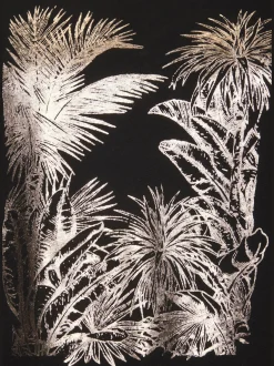 Vivance T-Shirts<T-shirt imprimé feuille brillant, doré et estival