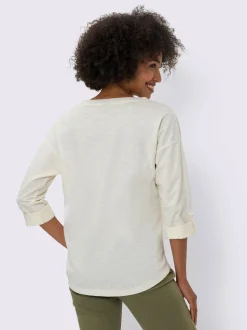 Linea Tesini T-Shirts<T-shirt imprimé imprimé feuille brillant