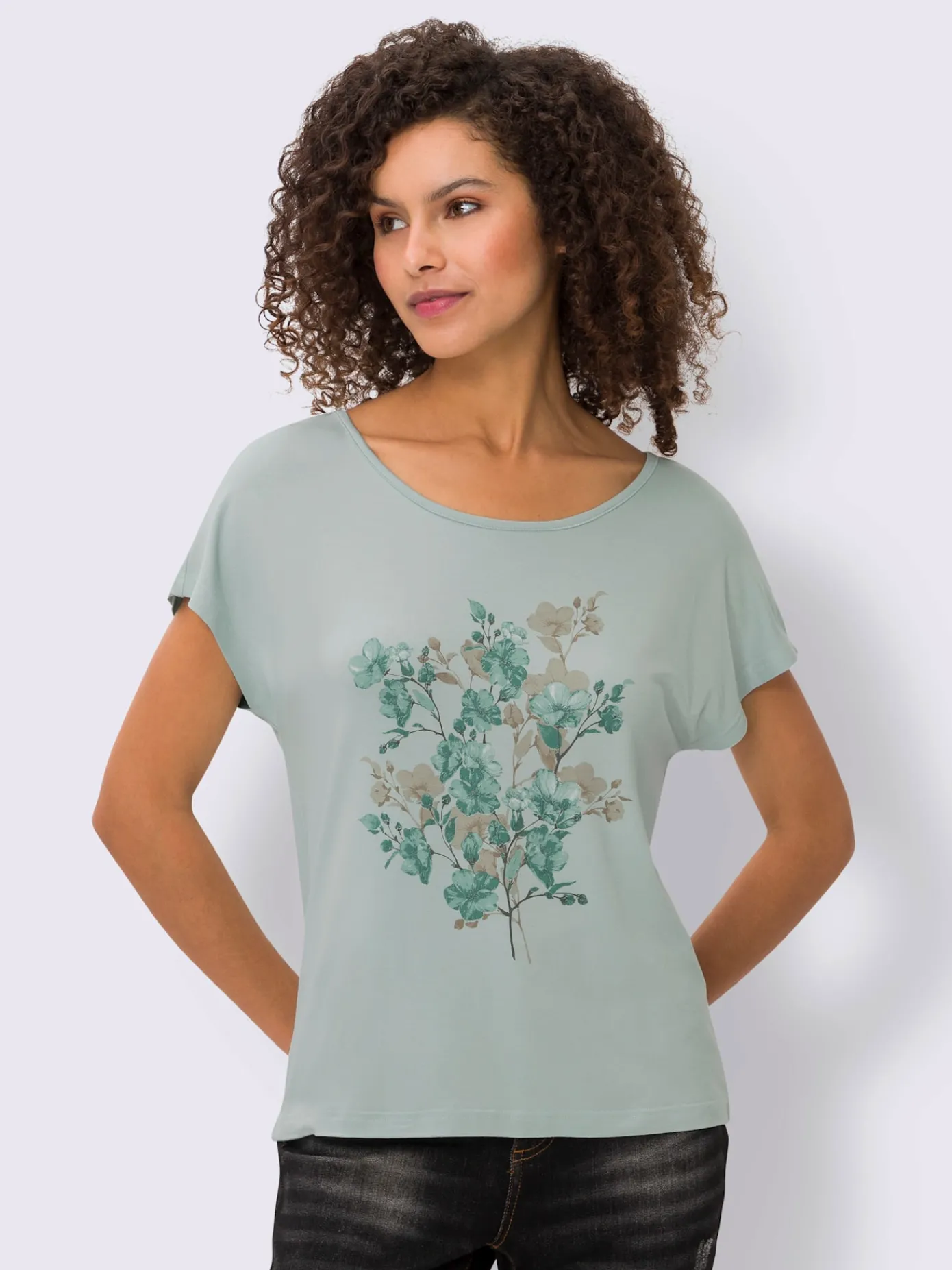 Linea Tesini T-Shirts<T-shirt imprimé imprimé floral devant