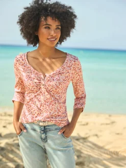 Linea Tesini T-Shirts<T-shirt imprimé imprimé mille fleurs