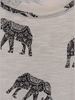 LASCANA T-Shirts<T-shirt imprimé éléphant décoratif