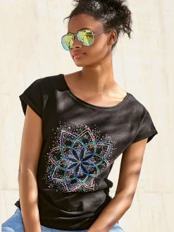 Buffalo T-Shirts<T-shirt imprimé mandala floral