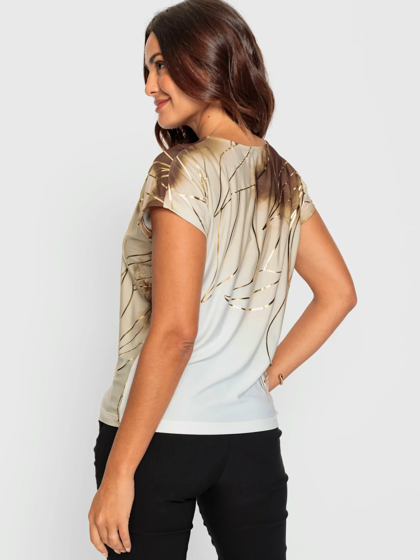 Fair Lady T-Shirts<T-shirt imprimé matière supérieure facile d'entretien