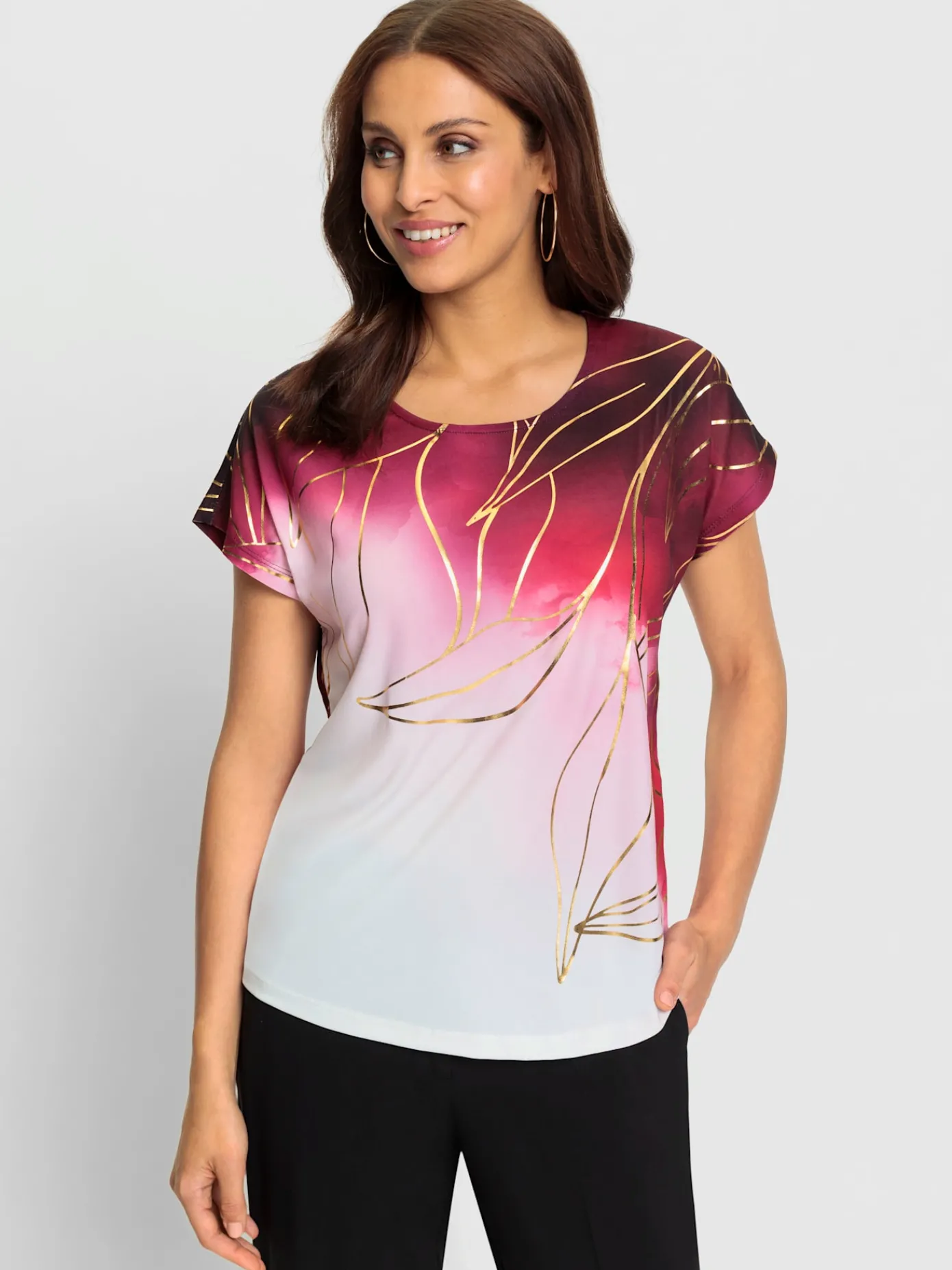 Fair Lady T-Shirts<T-shirt imprimé matière supérieure facile d'entretien