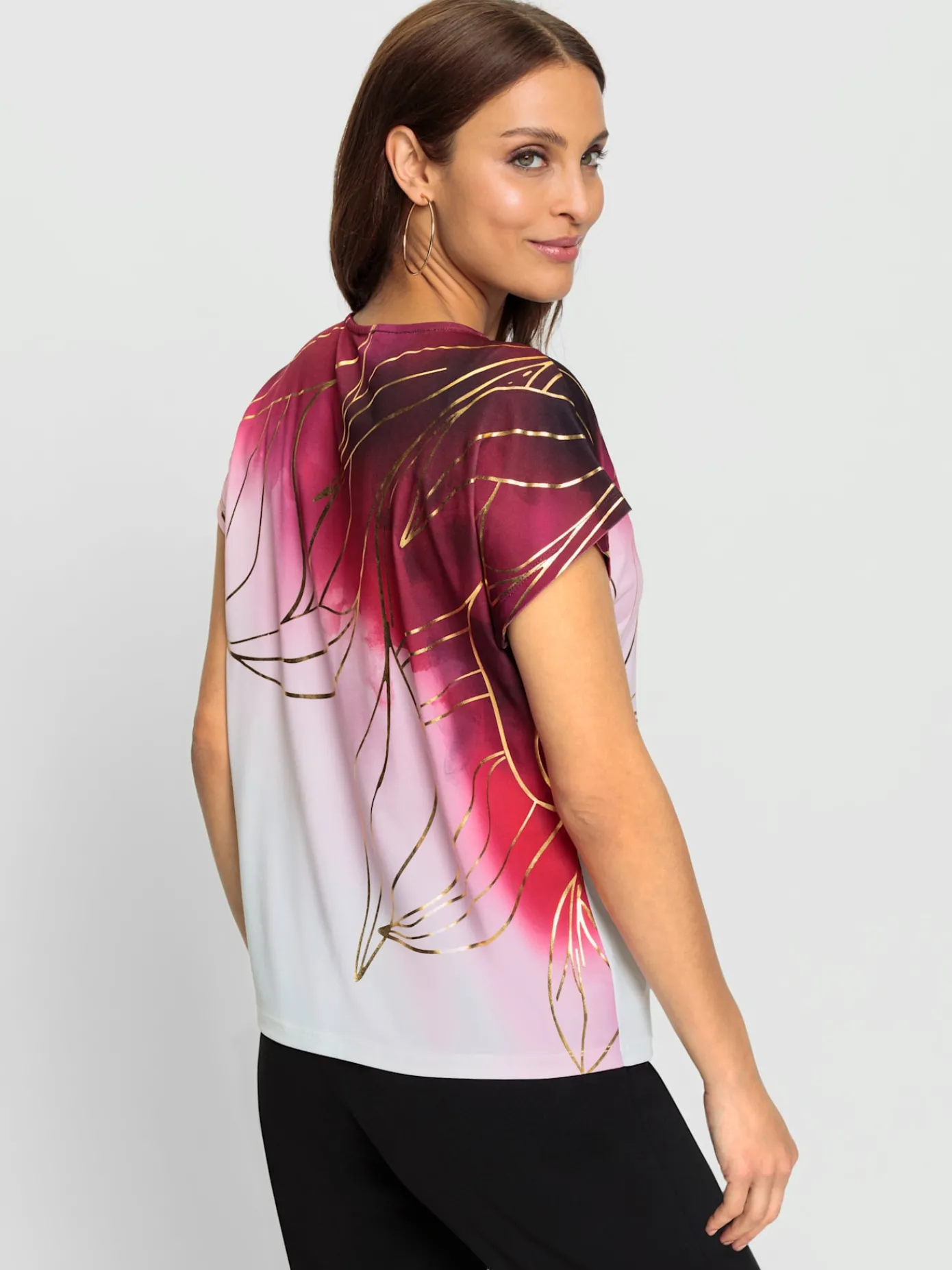 Fair Lady T-Shirts<T-shirt imprimé matière supérieure facile d'entretien