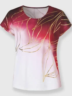 Fair Lady T-Shirts<T-shirt imprimé matière supérieure facile d'entretien