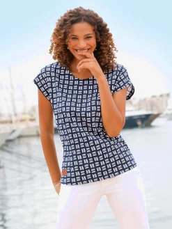 Collection L T-Shirts<T-shirt imprimé pur coton