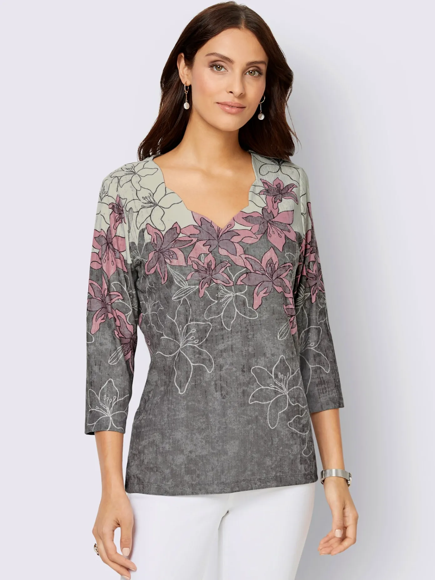 Fair Lady T-Shirts<T-shirt imprimé qualité structurée facile d'entretien