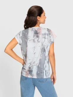 T-Shirts<T-shirt imprimé ravissant tissu imprimé