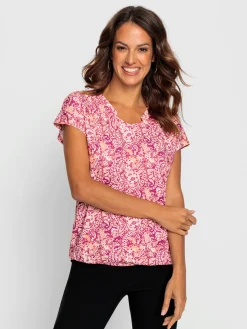 T-Shirts<T-shirt imprimé viscose