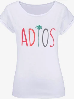 Beachtime T-Shirts<T-shirt inscription « adios » tendance devant