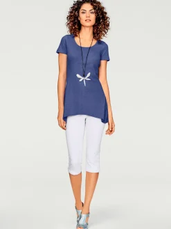 Linea Tesini T-Shirts<T-shirt long coupe évasée tendance