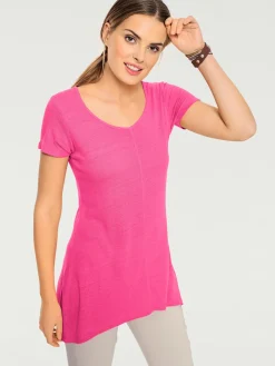 Linea Tesini T-Shirts<T-shirt long coupe évasée tendance