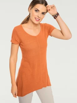 Linea Tesini T-Shirts<T-shirt long coupe évasée tendance