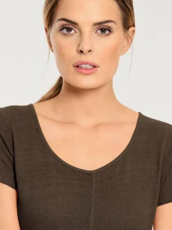 Linea Tesini T-Shirts<T-shirt long coupe évasée tendance