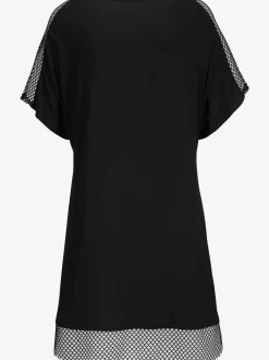 s.Oliver T-Shirts<T-shirt long empiècements en résille transparente