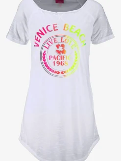 Venice Beach T-Shirts<T-shirt long imprimé néon tendance