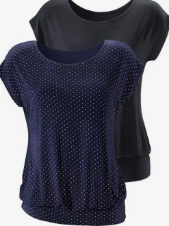 LASCANA T-Shirts<T-shirt long large ceinture à l'ourlet pour un port long ou court plissé