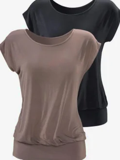 LASCANA T-Shirts<T-shirt long large ceinture à l'ourlet pour un port long ou court plissé