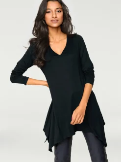 Rick Cardona T-Shirts<T-shirt long pointes tendance à la finition