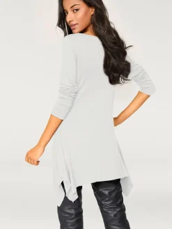 Rick Cardona T-Shirts<T-shirt long pointes tendance à la finition