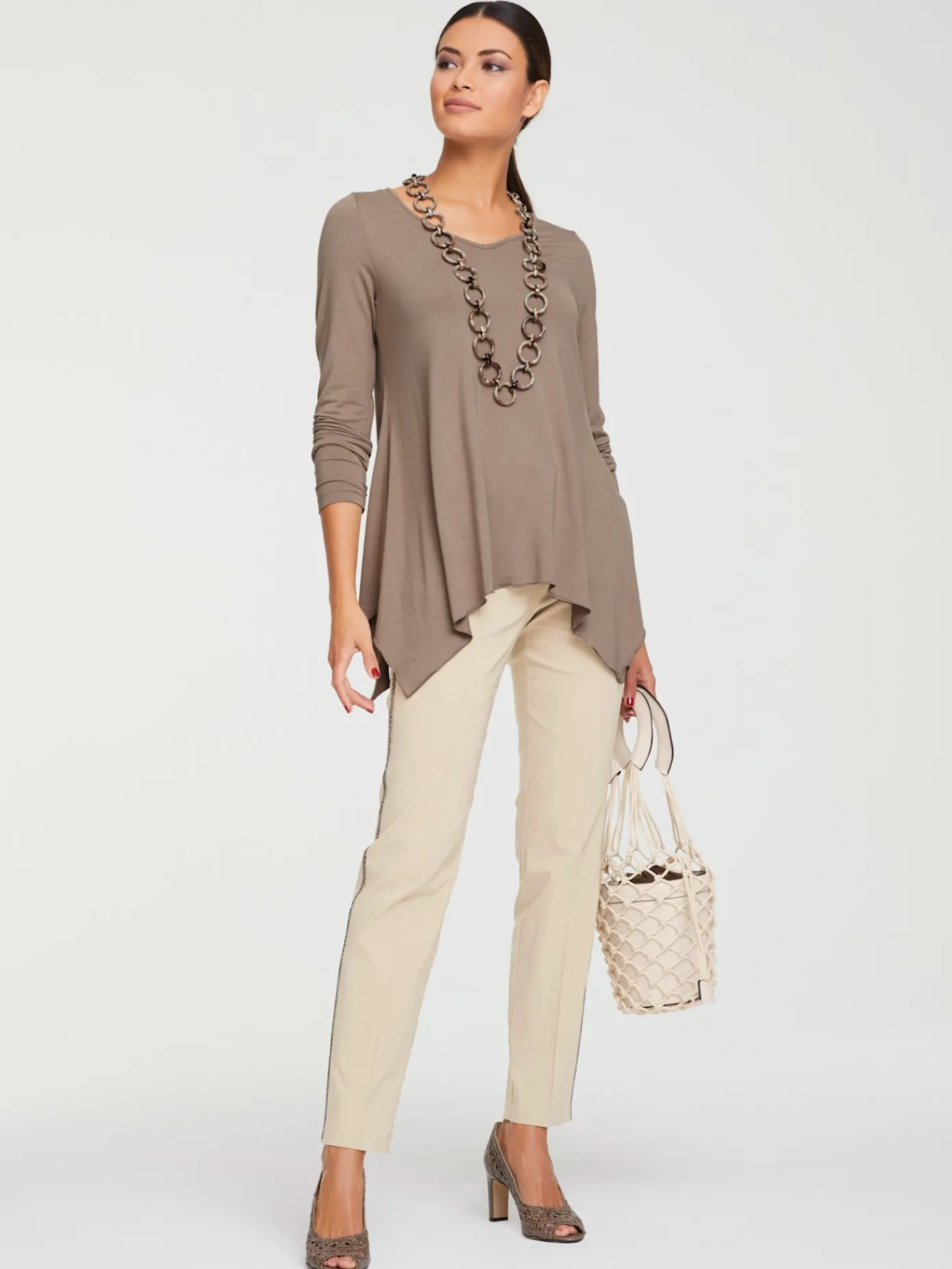 Rick Cardona T-Shirts<T-shirt long pointes tendance à la finition