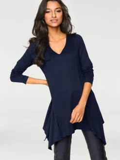 Rick Cardona T-Shirts<T-shirt long pointes tendance à la finition