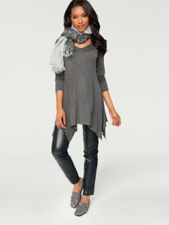 Rick Cardona T-Shirts<T-shirt long pointes tendance à la finition