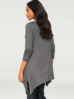 Rick Cardona T-Shirts<T-shirt long pointes tendance à la finition