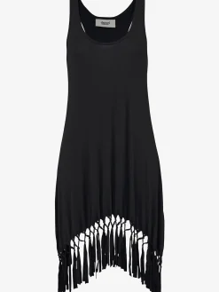 Beachtime T-Shirts<T-shirt long robe de plage décontractée avec franges nouées