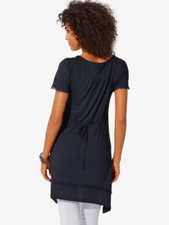 Linea Tesini T-Shirts<T-shirt long superbes détails en dentelle à l'encolure