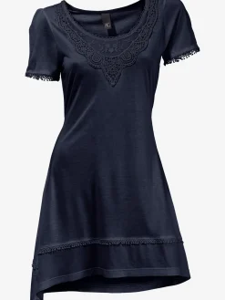 Linea Tesini T-Shirts<T-shirt long superbes détails en dentelle à l'encolure