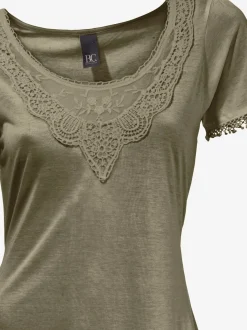 Linea Tesini T-Shirts<T-shirt long superbes détails en dentelle à l'encolure