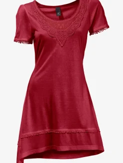 Linea Tesini T-Shirts<T-shirt long superbes détails en dentelle à l'encolure