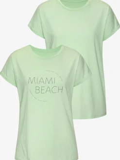 Vivance T-Shirts<T-shirt lot avec imprimé tendance uni devant