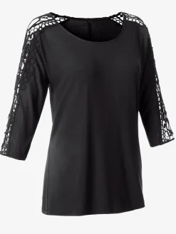 Fair Lady T-Shirts<T-shirt manches 3/4 détails fantaisie bohèmes