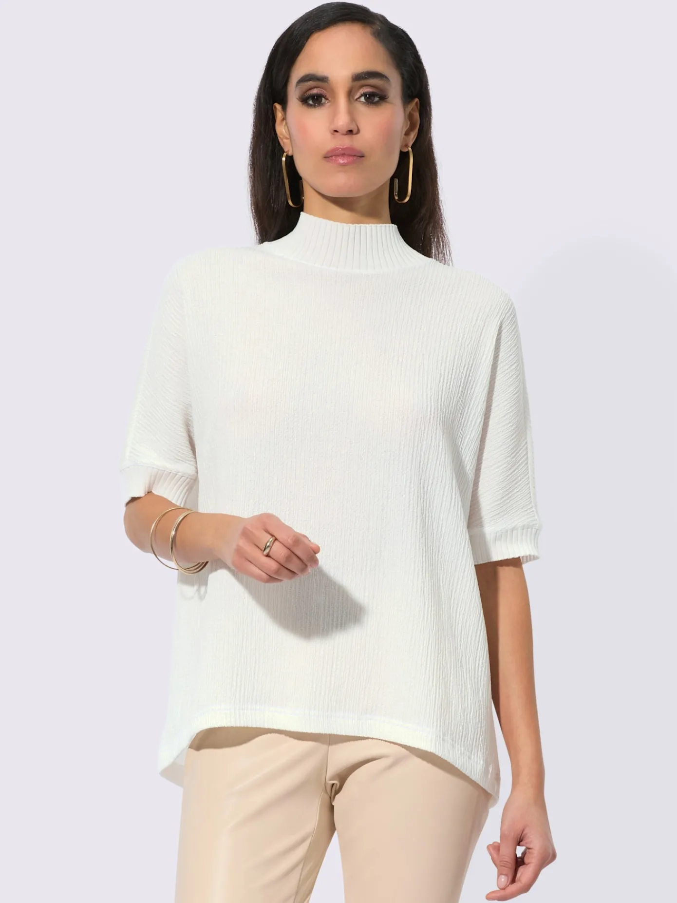 Creation L T-Shirts<T-shirt manches chauve-souris en polyester recyclé