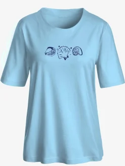 T-Shirts<T-shirt manches courtes col rond imprimé coquillages