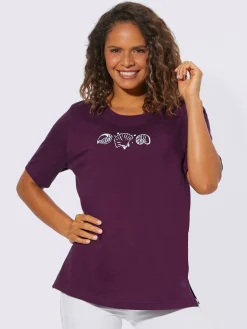 T-Shirts<T-shirt manches courtes col rond imprimé coquillages