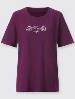 T-Shirts<T-shirt manches courtes col rond imprimé coquillages