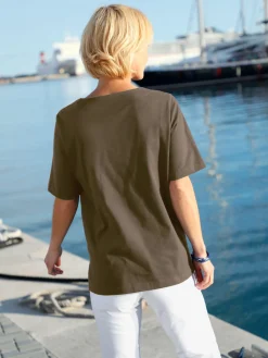 T-Shirts<T-shirt manches courtes col rond imprimé coquillages