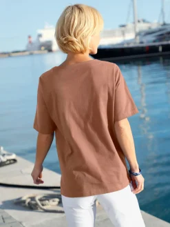 T-Shirts<T-shirt manches courtes col rond imprimé coquillages