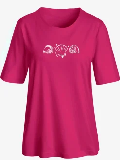 T-Shirts<T-shirt manches courtes col rond imprimé coquillages