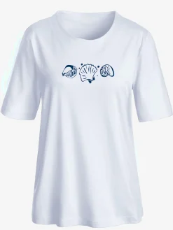 T-Shirts<T-shirt manches courtes col rond imprimé coquillages