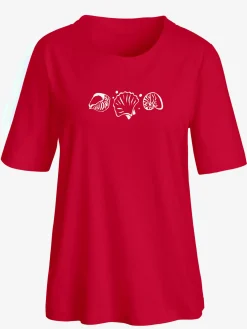 T-Shirts<T-shirt manches courtes col rond imprimé coquillages